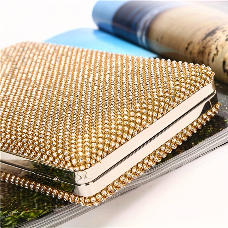 Glitter Rhinestone Evening Bag Dinner Clutch Purse Formal Banquet Handbag