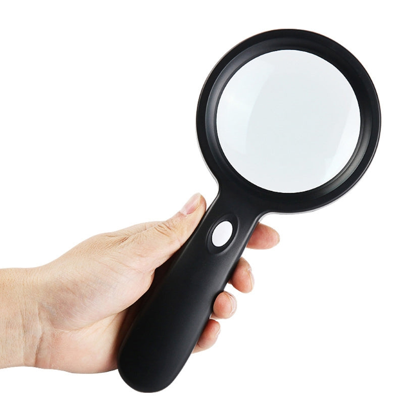 10X Hand Held Large Reading Magnifying Glass with 12 LED Light