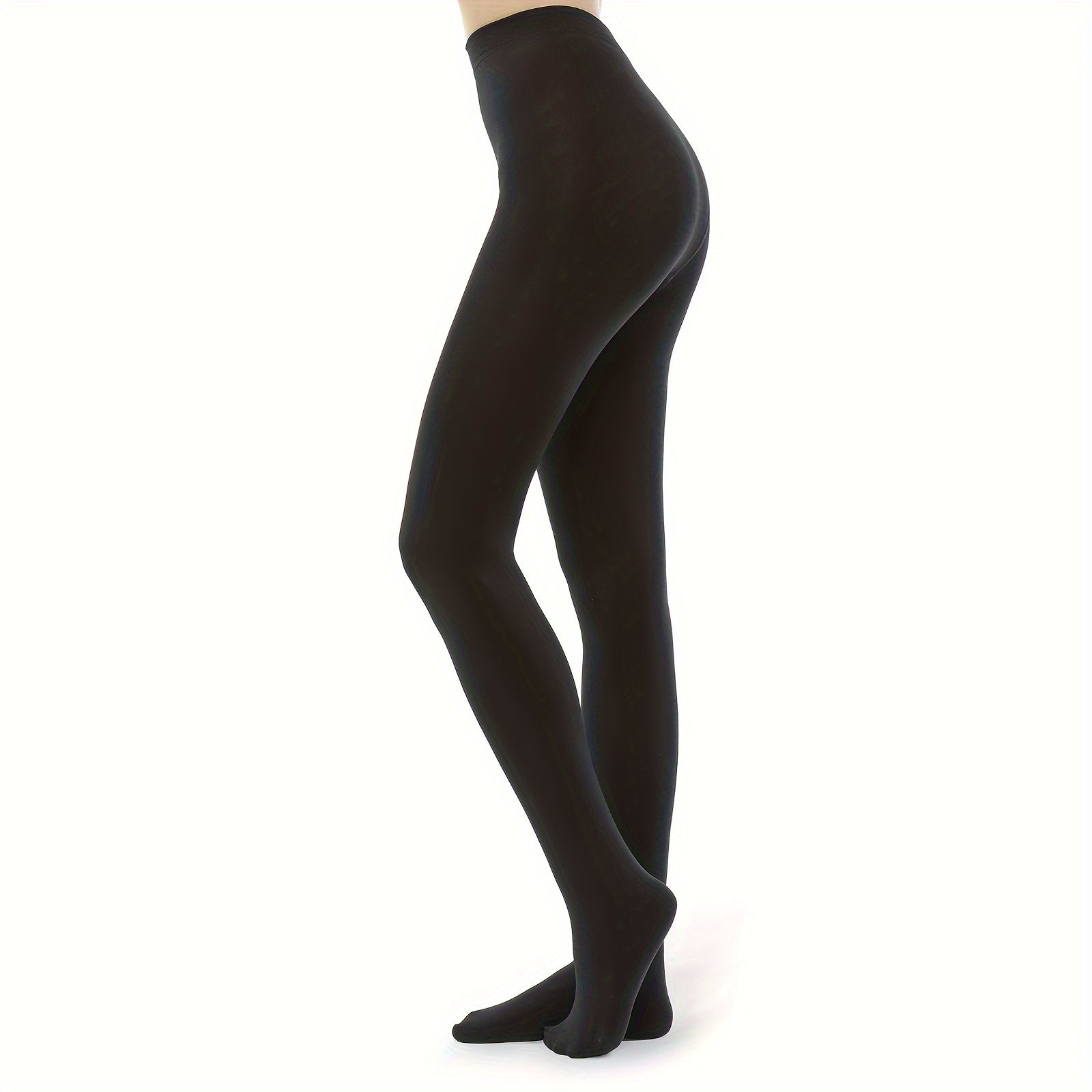 3 Pairs Plush Lined Tights High Waist Thermal Leggings Women's Stockings