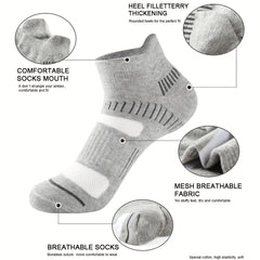 Breathable Striped Cotton Ankle Socks for Men and Women