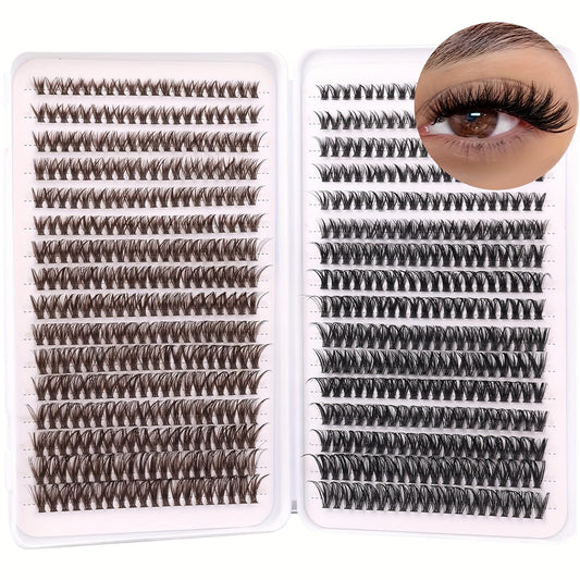 640pcs Brown Lash Clusters DIY Extensions + Halloween Lashes