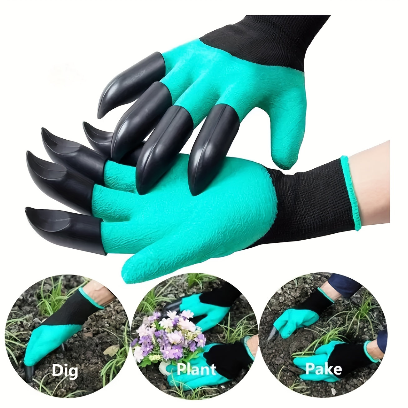 Garden Gloves With Claws - Dig Plant Weed & Seed Easily!
