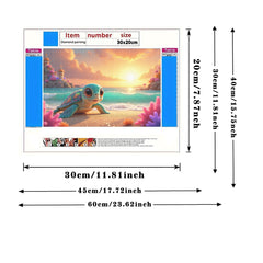 Ocean Themed Sea Turtle Diamond Painting Kit for Adults