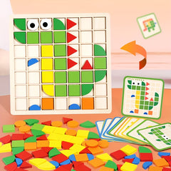 Montessori 3D Mosaic Puzzles Building Blocks Educational Toys