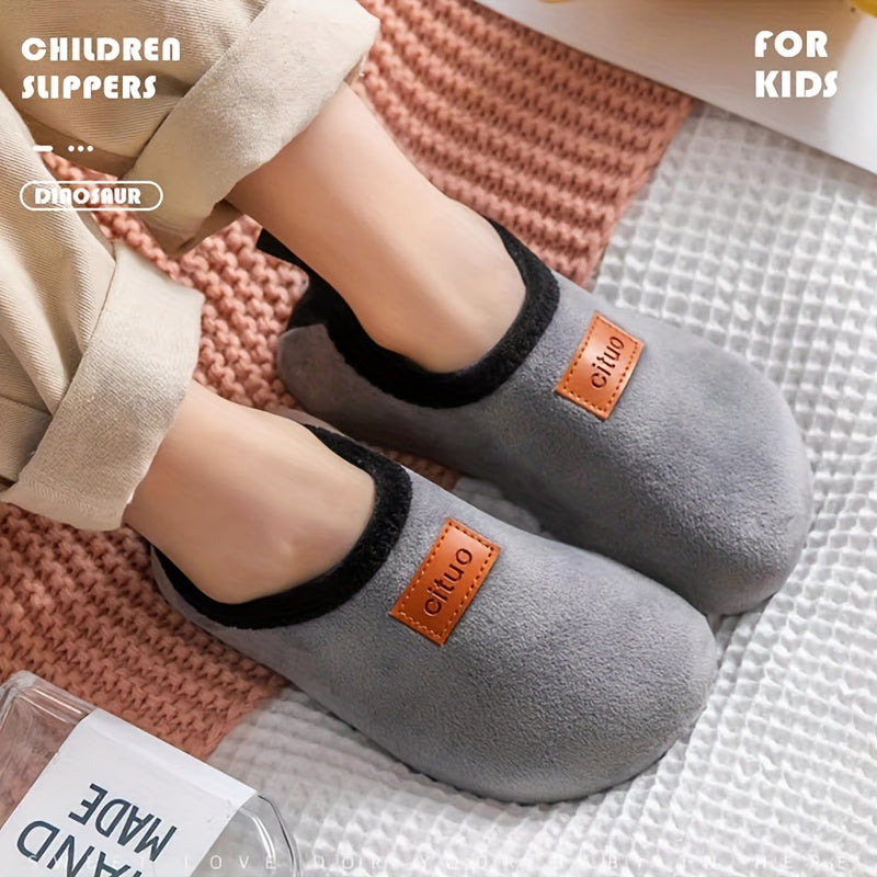 CITUO Baby Boys Slip On House Shoes Soft Non-Slip Walking Shoes for Indoor
