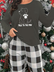 Women's Long Sleeve Lounge Top Crew Neck