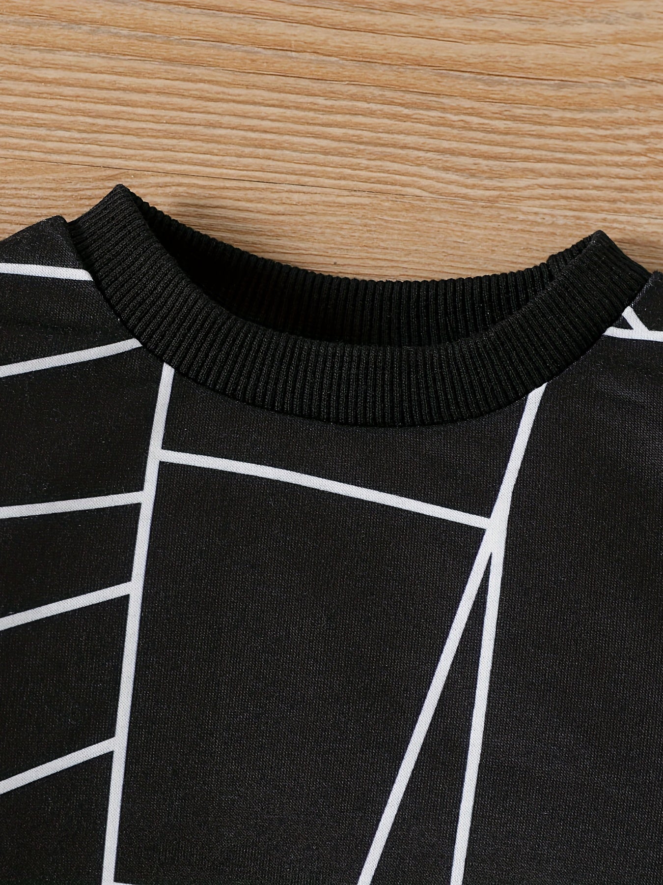 Geo Print Pullover Top Baby Sweatshirt