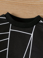 Geo Print Pullover Top Baby Sweatshirt