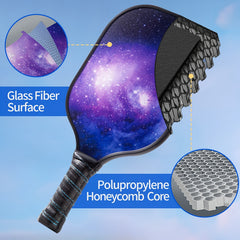 Fiberglass Pickleball Set: Racket & 4 Balls