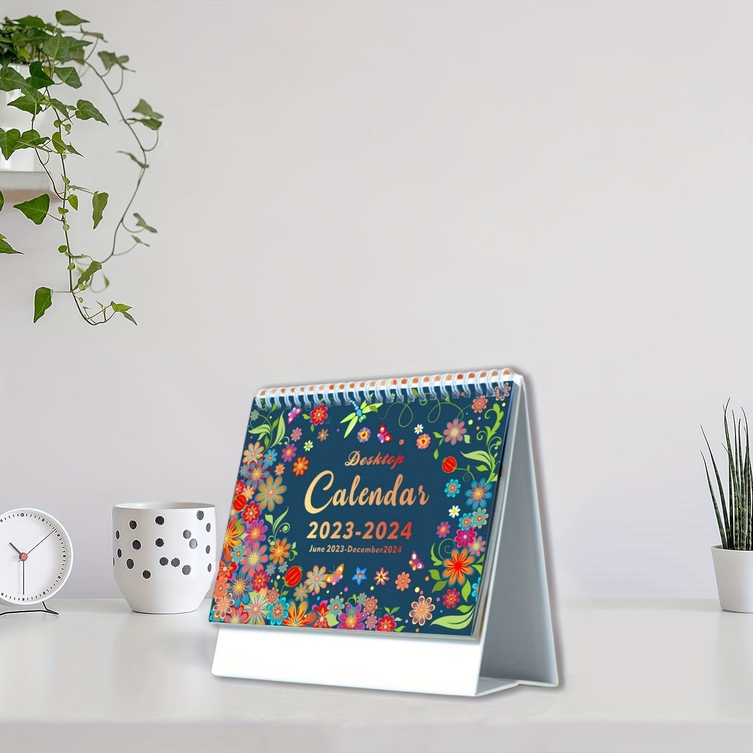 20x20 Years Fresh Fancy Style English Desk Calendar with National Holiday Markin