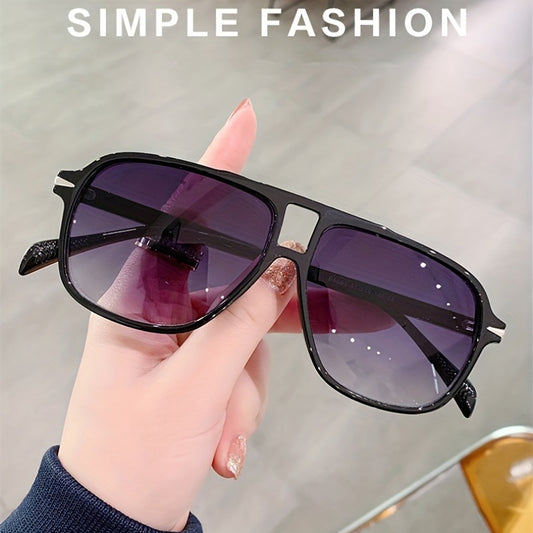 Top Bar Aviator Sunglasses For Women Men Casual Gradient Glasses
