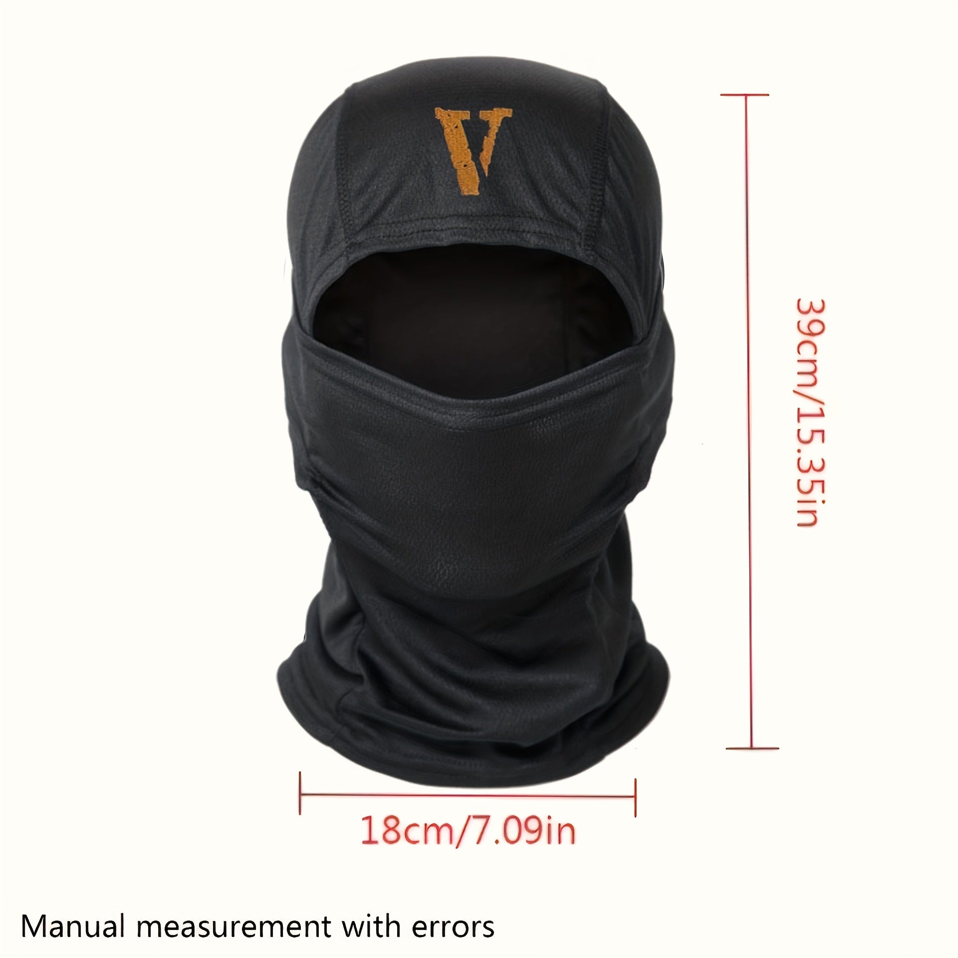 V Print Balaclava Ski Mask Unisex Pullover Dustproof Neck Gaiter