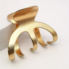 Golden Metal Hair Claw Shark Claw Ponytail Back Head Hair Hair Clip Hair Accesso