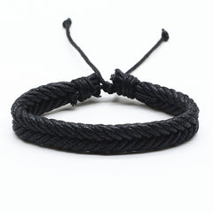 Vintage Brown Rope Woven Men Bracelets For Women Homme Gift Jewelry