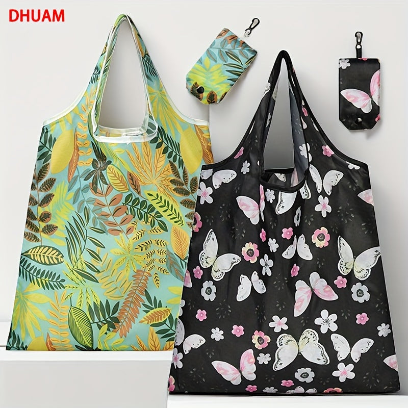 Fashionable Printed Handbag Foldable Portable Lightweight Tote Bag