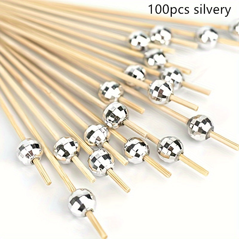 100pcs Fancy Sushi Sticks Disposable Fruit Bamboo Toothpick