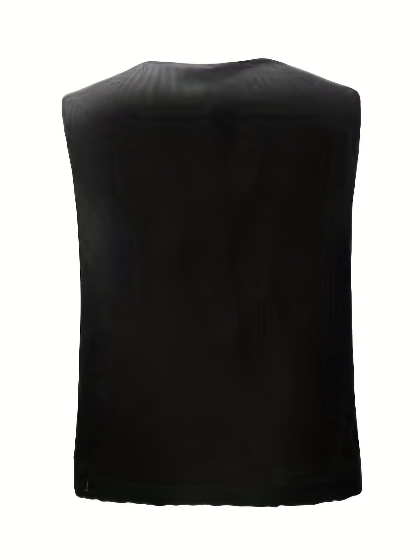  Sexy Tank Top Women's Plus Solid Ruched Front V Neck Medium Stretch