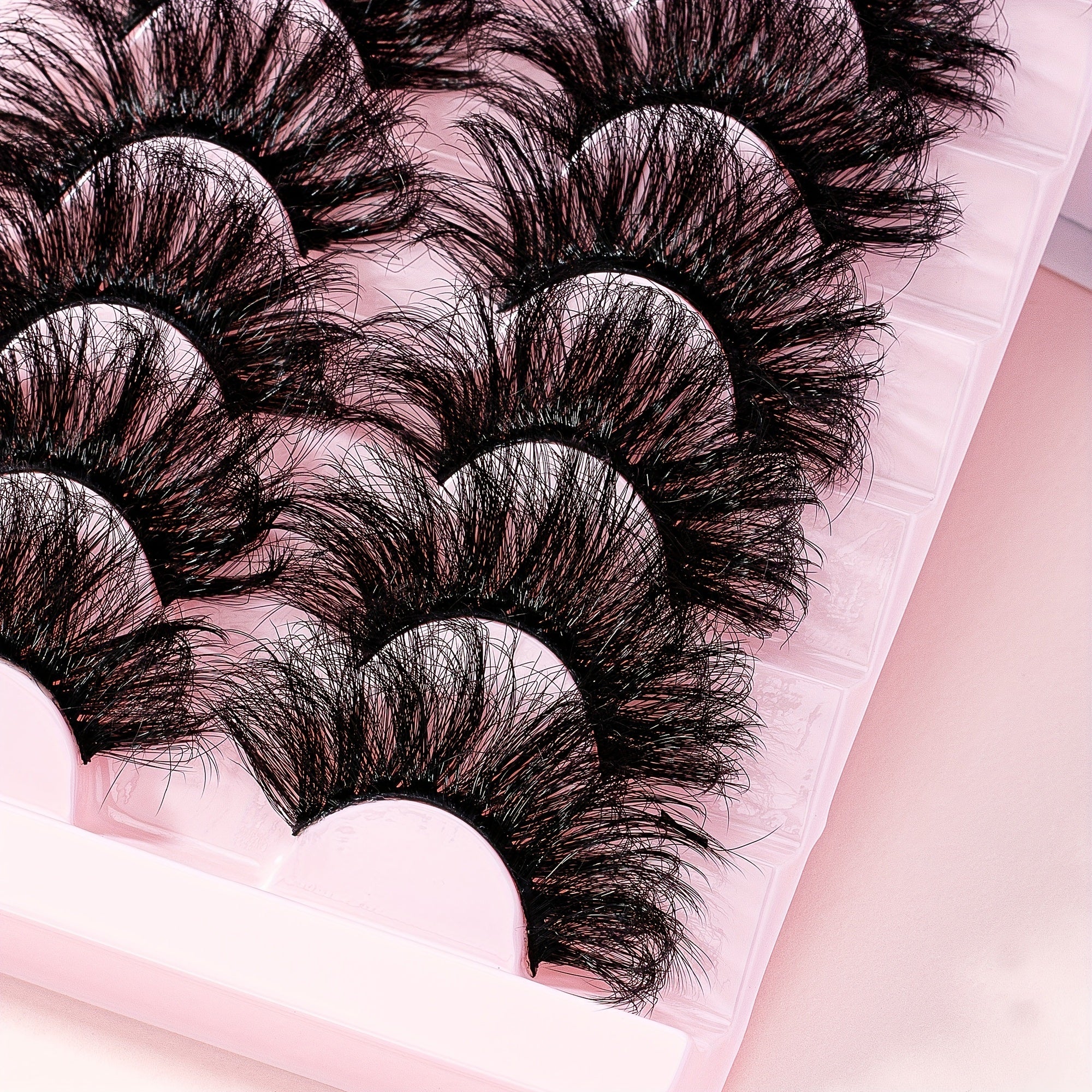 8 Pairs 9D Cat Eye Fluffy Soft Faux Mink Hair Long Thick Eyelashes