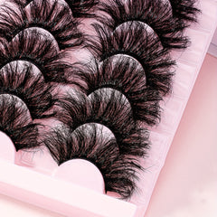 8 Pairs 9D Cat Eye Fluffy Soft Faux Mink Hair Long Thick Eyelashes