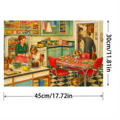 1950s Retro Kitchen Diamond Painting Kit Mid Century Modern DIY Craft