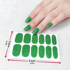 Glitter Nail Stickers Full Coverage Shine for DIY Nail Art