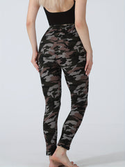 Camo Print Lounge Pants Casual Slim Elastic Waistband Pants