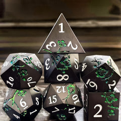 Metal Texture Petal Dice Set Heavy Metal Design for Collection