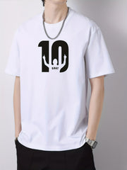 Men's Cotton Graphic Crew Neck T-shirt for Summer