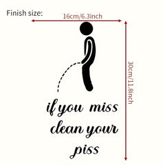 Creative Toilet Sticker Decorative Removable Wall Sticker