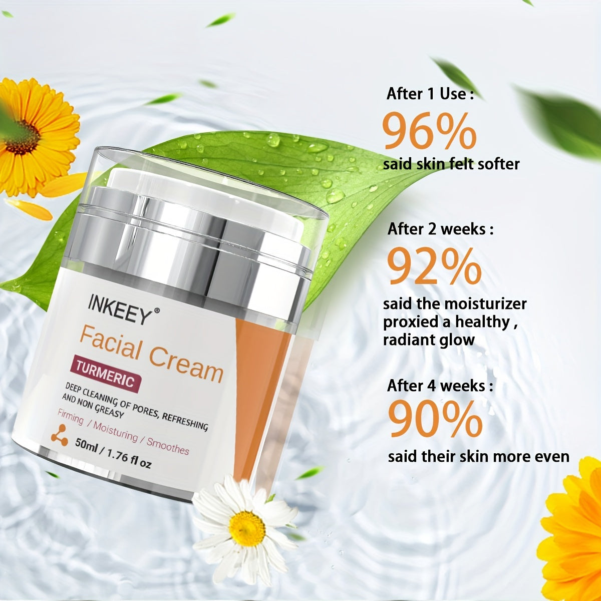 Turmeric Moisturizing Face Cream 50g - Deeply Nourishes & Tightens Skin