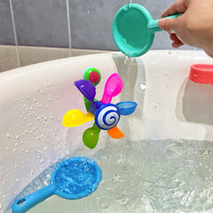 Kids Bath Windmill Spinner Toy with 2 Scoops - Gift for Bathtub & Pool