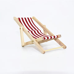 Mini Wooden Beach Chair Doll House Decor 1:12 Scale