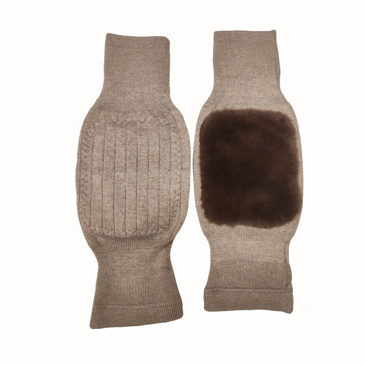 1 Pair Cashmere Knee Pads Elastic Warm Knee Pad For Cold Weather