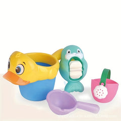 Children's Bath Toys Soft Rubber Beach Play Water Car Little Yellow Duck