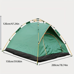 3D Ventilation Double Zipper Tent Quick Opening Rainproof Camping Tent