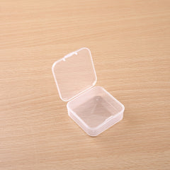 10 PCS Clear Square PP Storage Box for Earplugs, Jewelry, Hardware