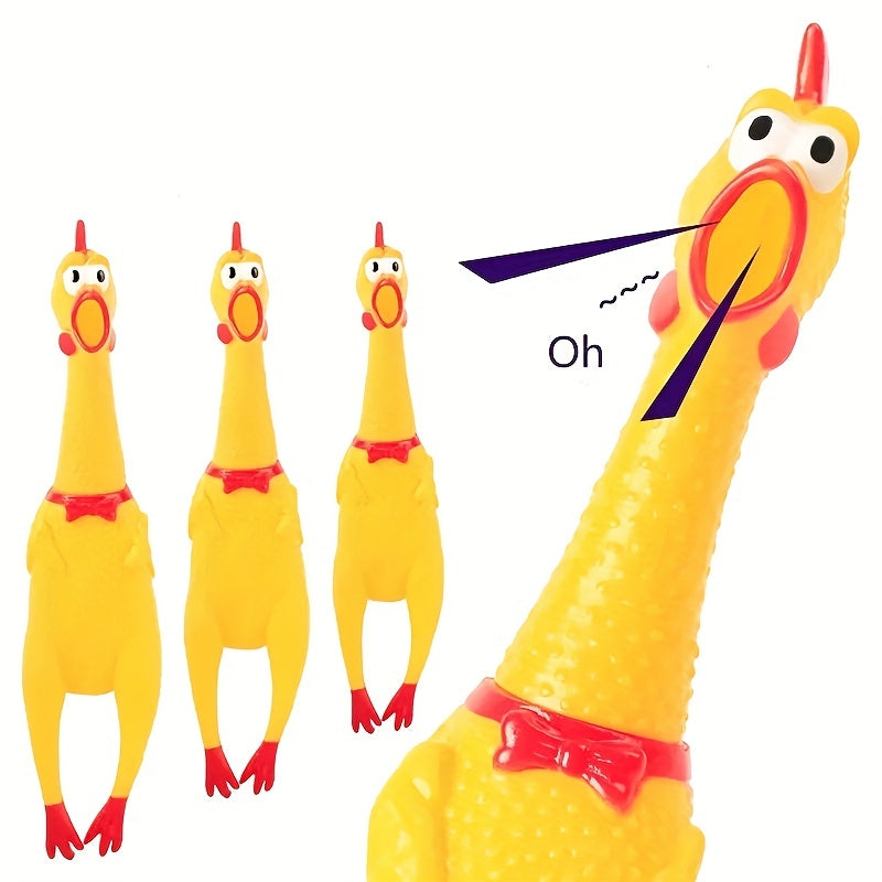 Screaming Chicken Sound Toy Rubber Bite Chew Dog Toy