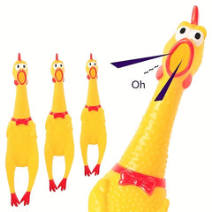 Screaming Chicken Sound Toy Rubber Bite Chew Dog Toy