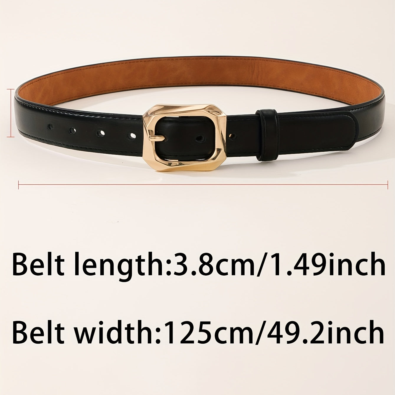 Women's Golden Pin Buckle Belt Skinny Waistbands