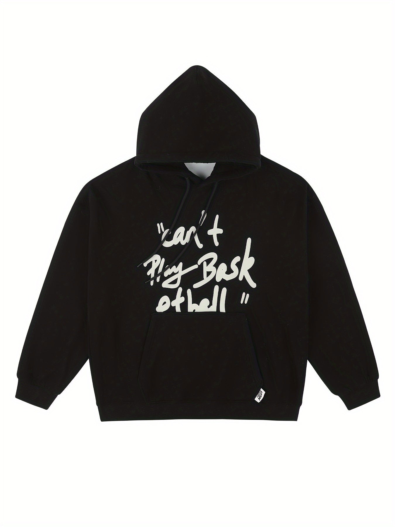 Letter Print Hoodie Men's Casual Graphic Pullover Sweatshirt