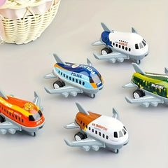 10pcs Mini Plastic Airplane Set Inertia Driven Party Favor Christmas Halloween