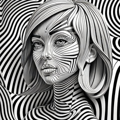 Illusionary Block Adult Coloring Book 24 Pages Single Sided Print for Relaxation