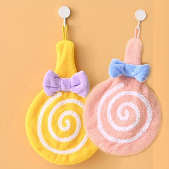 Lollipop Hanging Towel Coral Fleece Quick-drying Towel