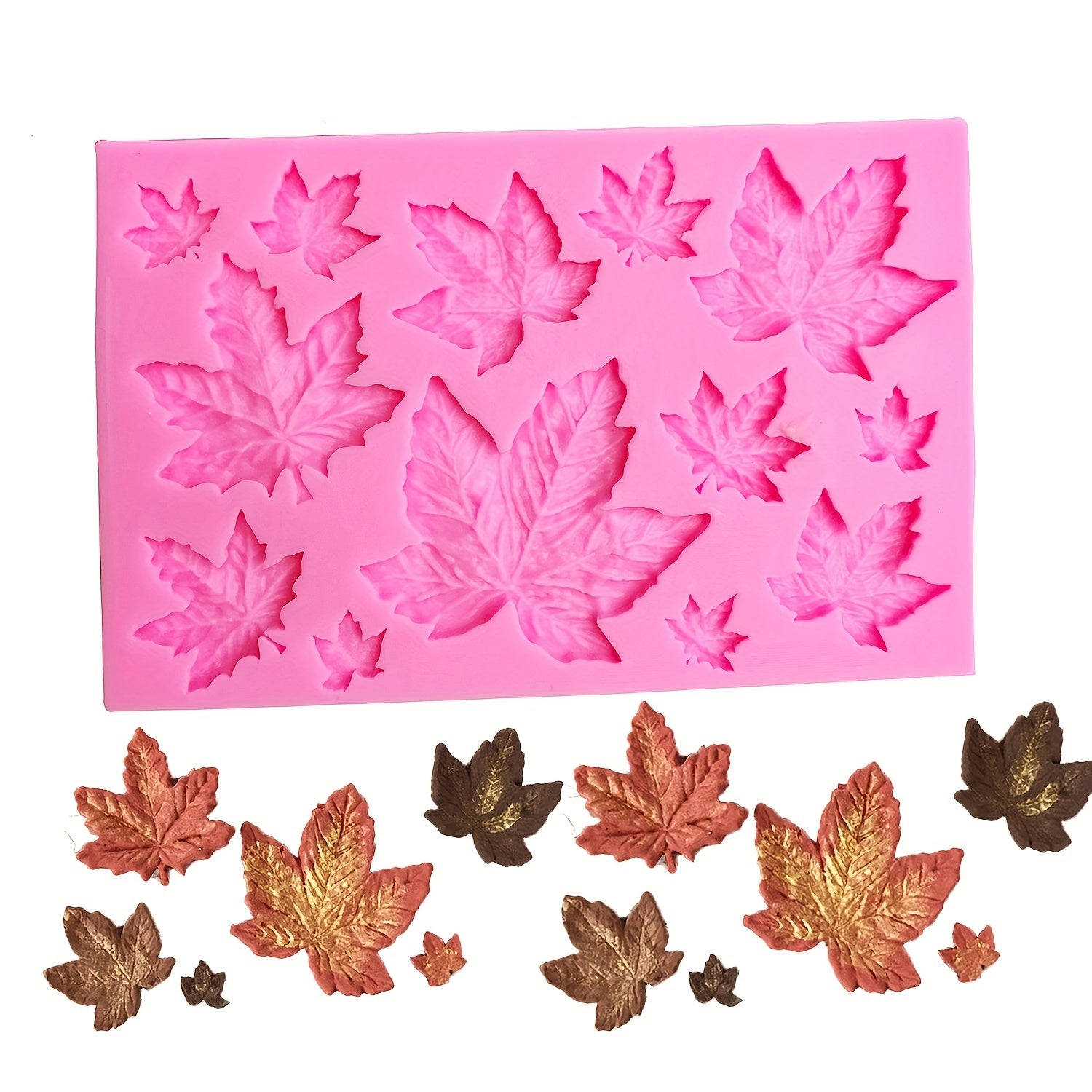 Maple Rose Leaf Silicone Mold Epoxy Resin Candy Polymer Clay Plant Series