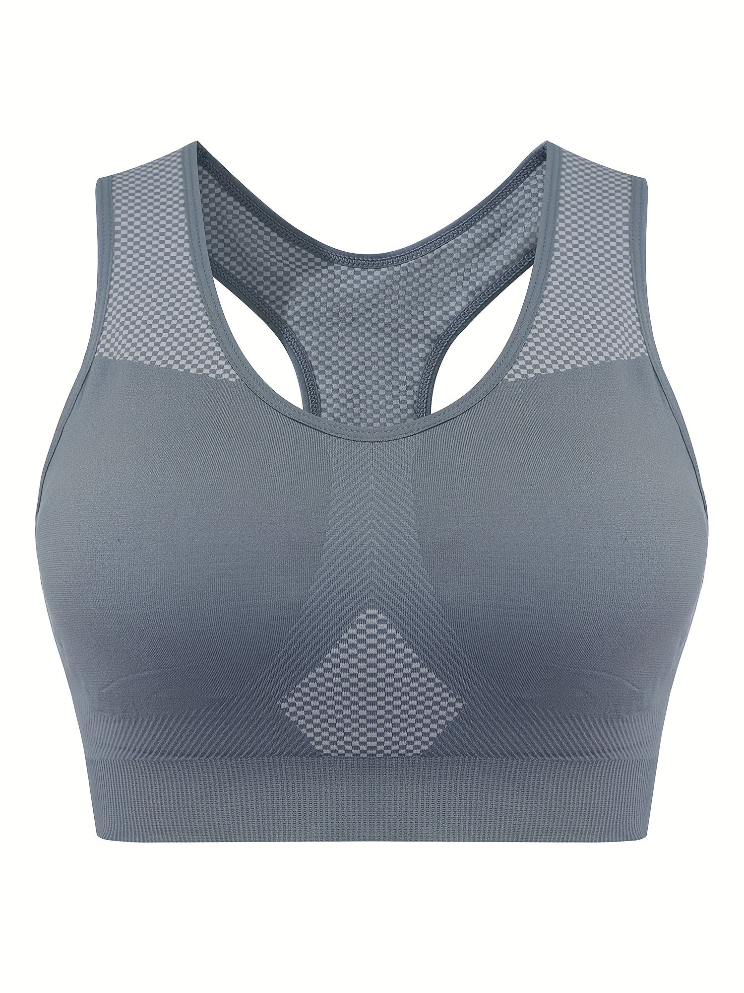 2 Pack Women's Plus Size Sports Bras Set Plus Full Coverage Wireless Racer Back