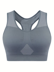 2 Pack Women's Plus Size Sports Bras Set Plus Full Coverage Wireless Racer Back