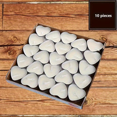 10pcs Heart Candles Romantic Wedding Dinner Outdoor Lighting