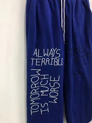 Women's Plus Size Casual Pants: Letter Graphic Drawstring Waist Loose Trousers