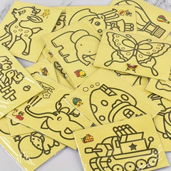 10pcs Sand Painting Set DIY Colorful Sand Making Cartoon Small Gift