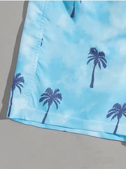 Men's Palm Tree Beach Shorts - Summer Outing Style